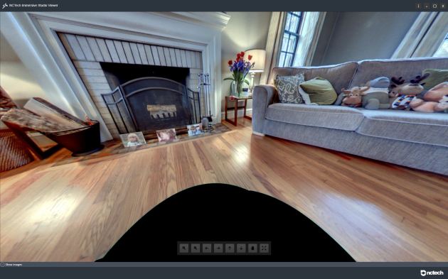 Above : Screenshot from NCTech Immersive Viewer : Showing unusual color reproduction / contamination in areas - not a faithful reproduction of actual colors.